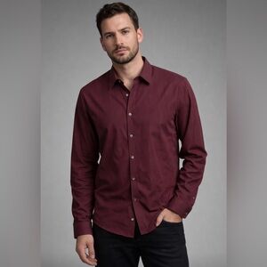 John Varvatos USA Luxe Long Sleeve Button Up Casual Dress Shirt Men Sz Large